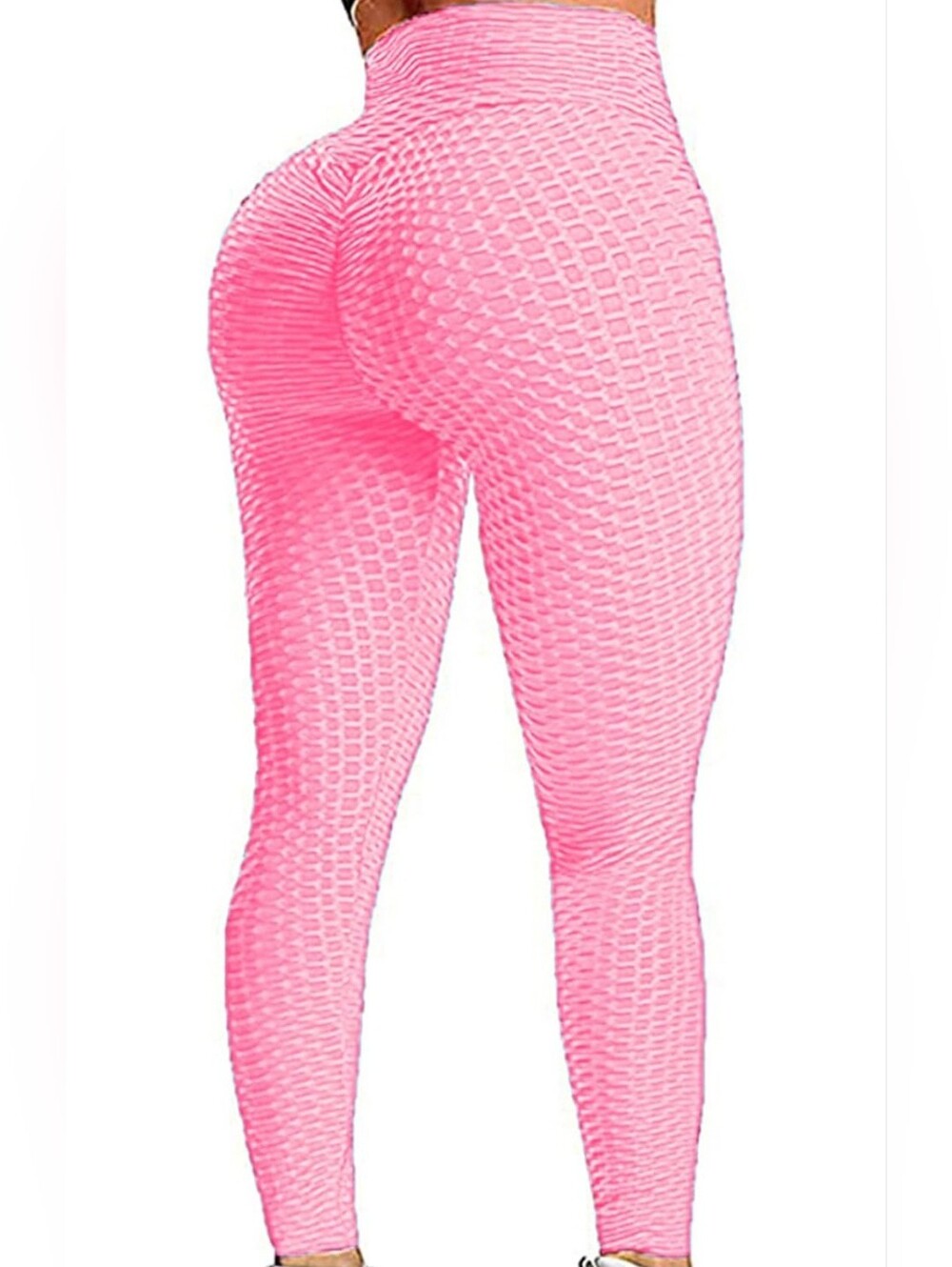 Tik Tok Booty Scrunch Textured Light Pink Leggings